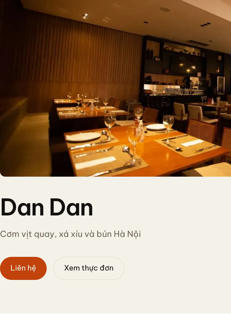 Trang web của một nhà hàng